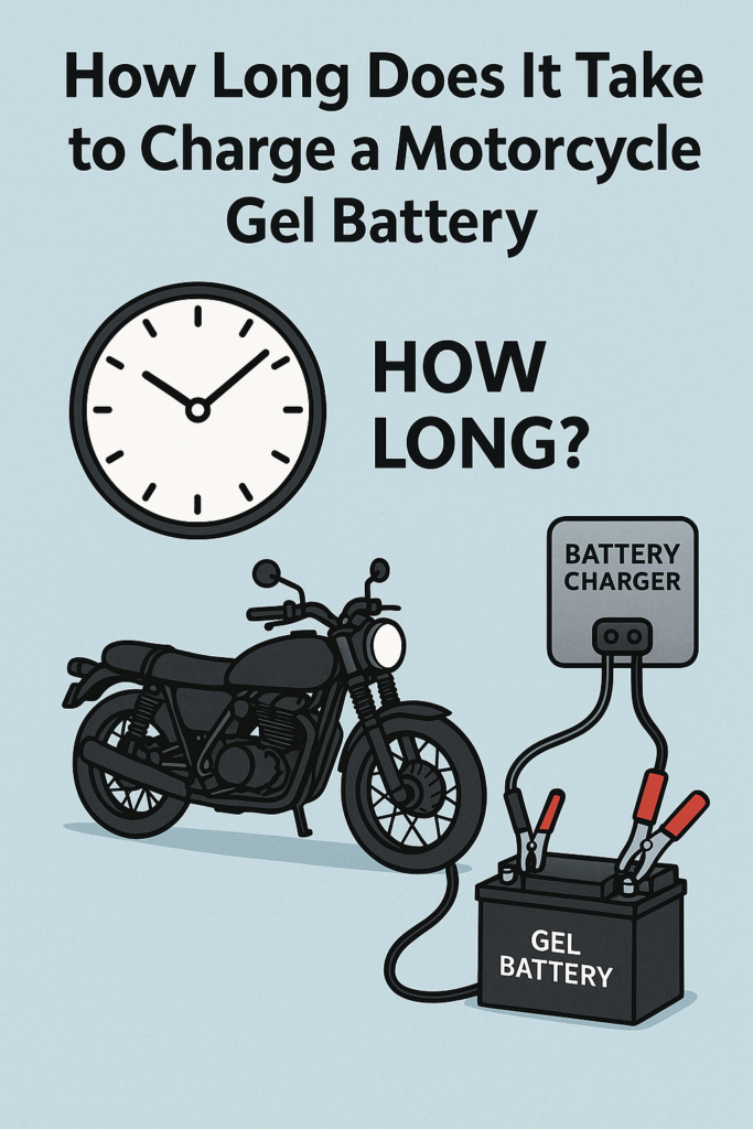 how long does it take to charge motorcycle battery gel
