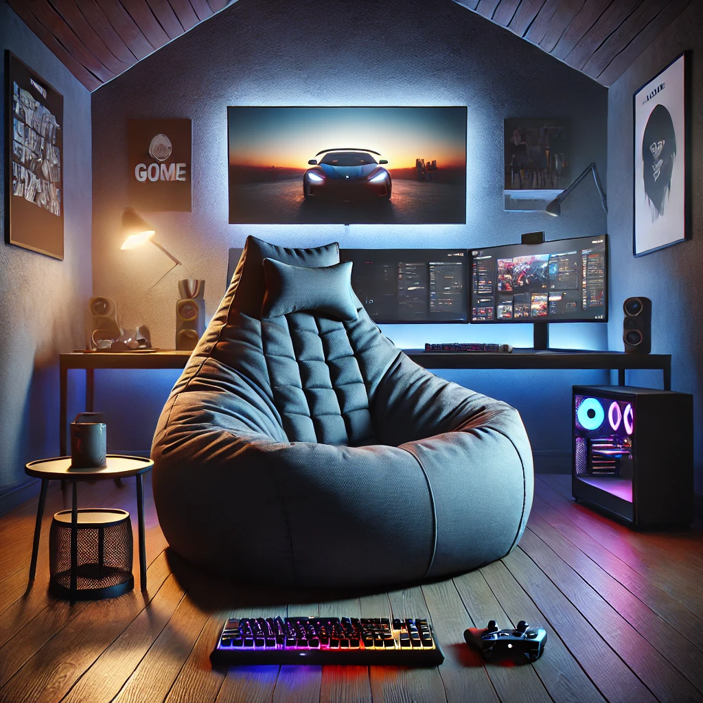 gaming bean bag chair station