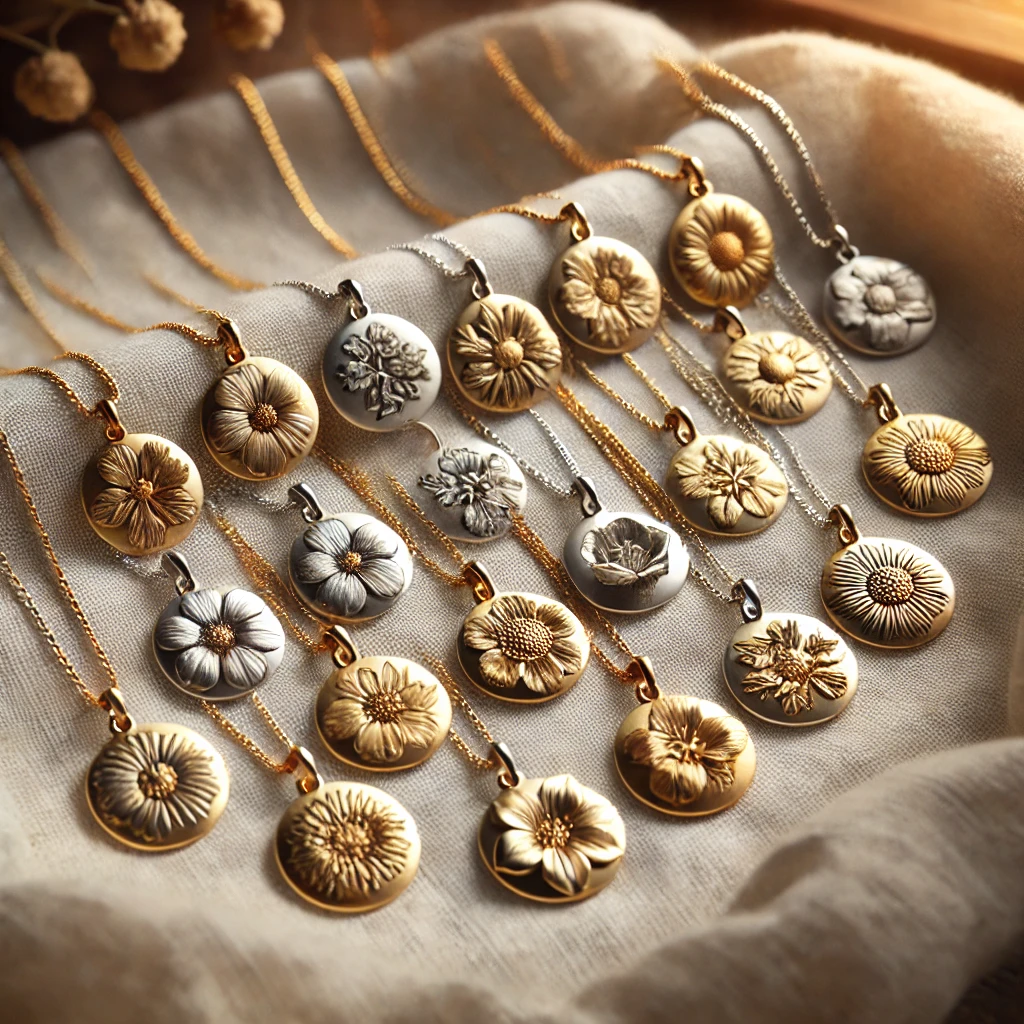 birth flower necklace