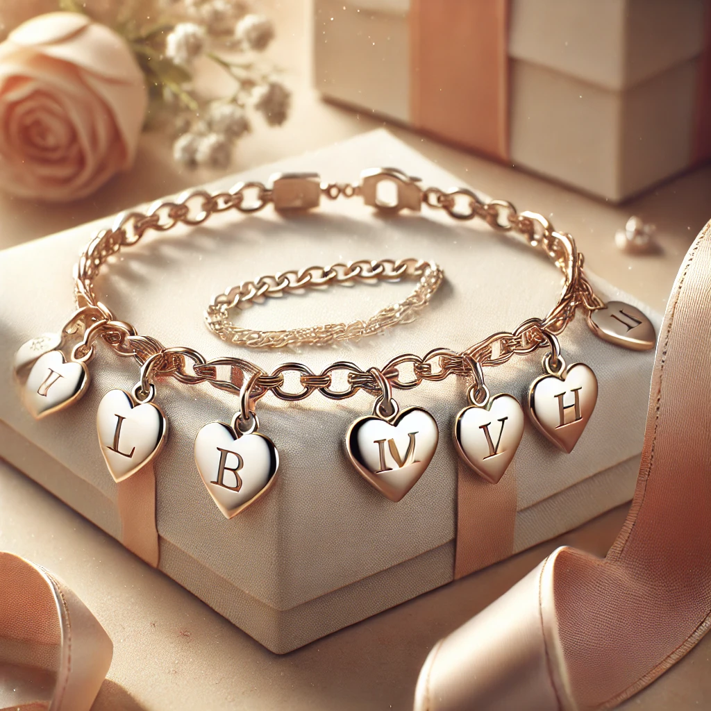 shop personalized heart bracelets